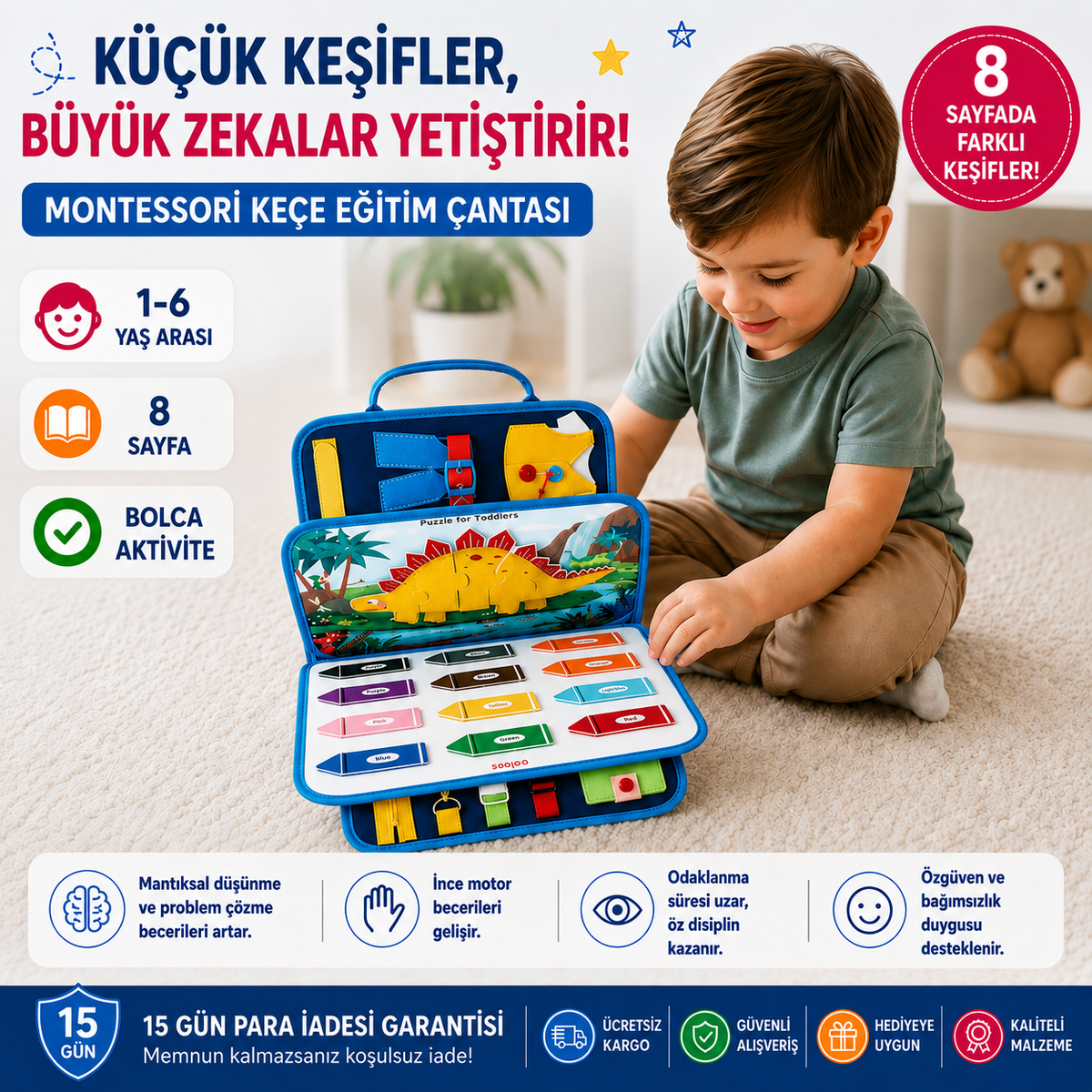 LORIVA™ | Montessori Beceri Gelişim Çantası